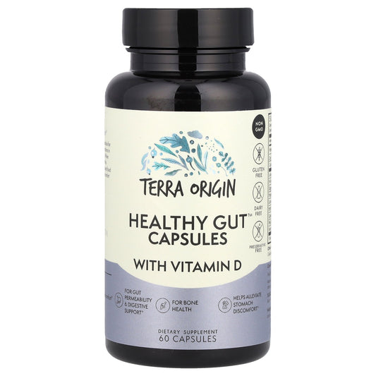 Terra Origin, Healthy Gut™ Capsules with Vitamin D, 60 Capsules