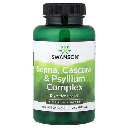 Swanson, Senna, Cascara & Psyllium Complex, 90 Capsules