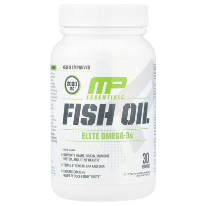MusclePharm, Essentials®, Fish Oil, 60 Softgels (1,000 mg per Softgel)