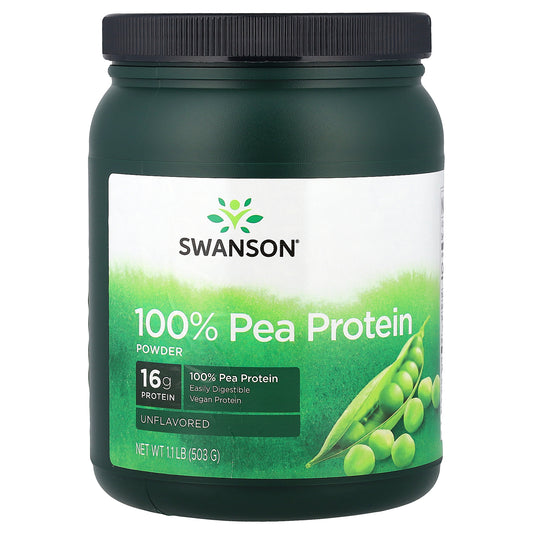 Swanson, 100% Pea Protein Powder, Unflavored, 1.1 lb (503 g)