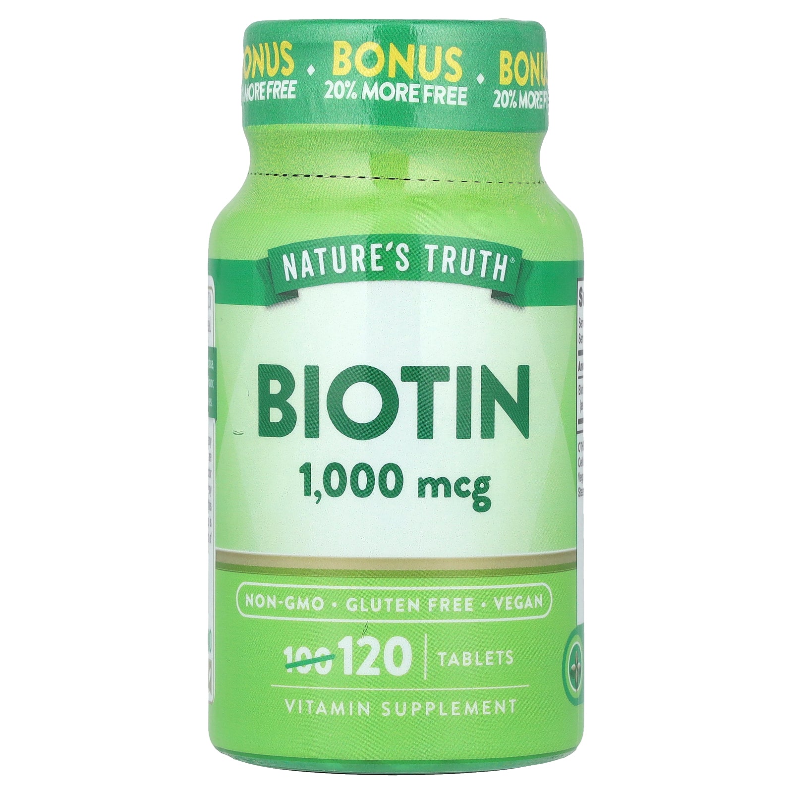 Nature's Truth, Biotin, 1,000 mcg, 120 Tablets