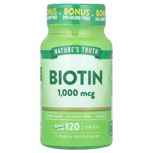 Nature's Truth, Biotin, 1,000 mcg, 120 Tablets