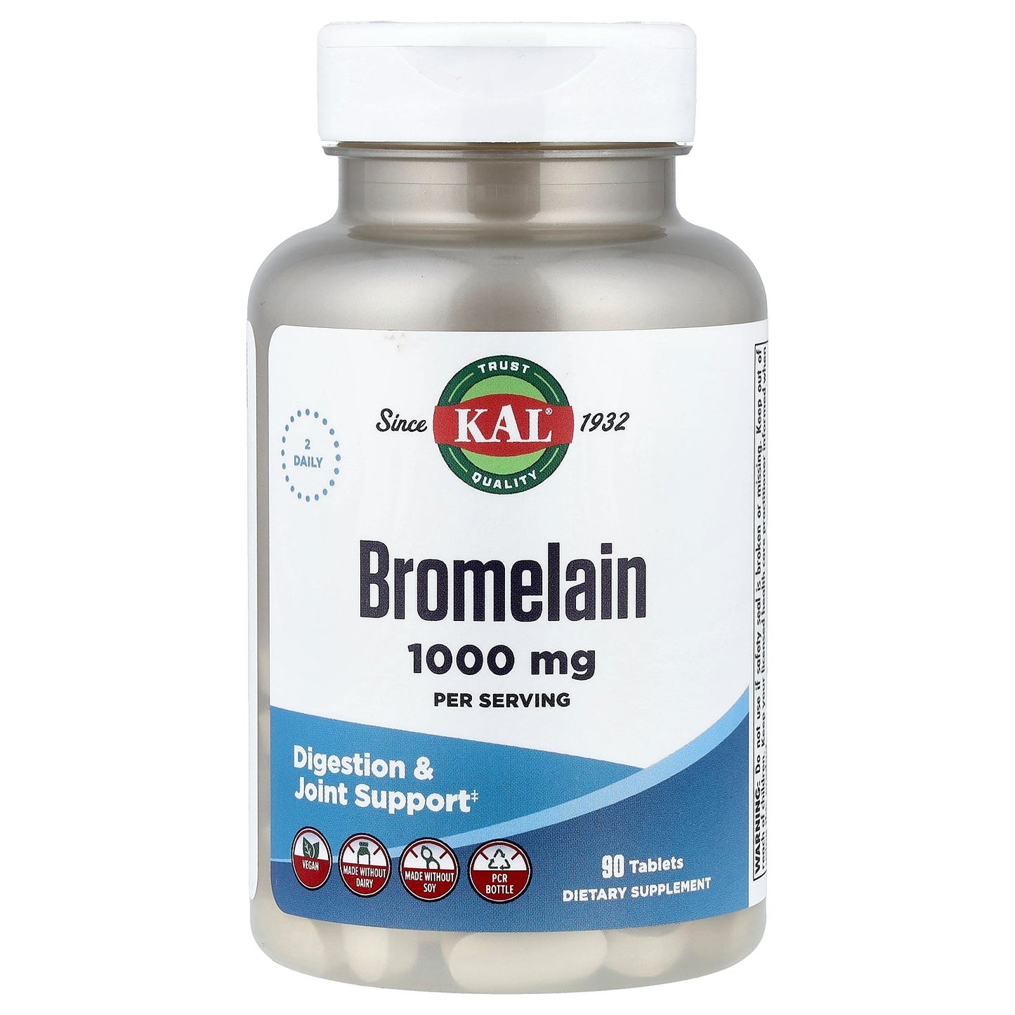 KAL, Bromelain, 90 Tablets (500 mg Per tablet)