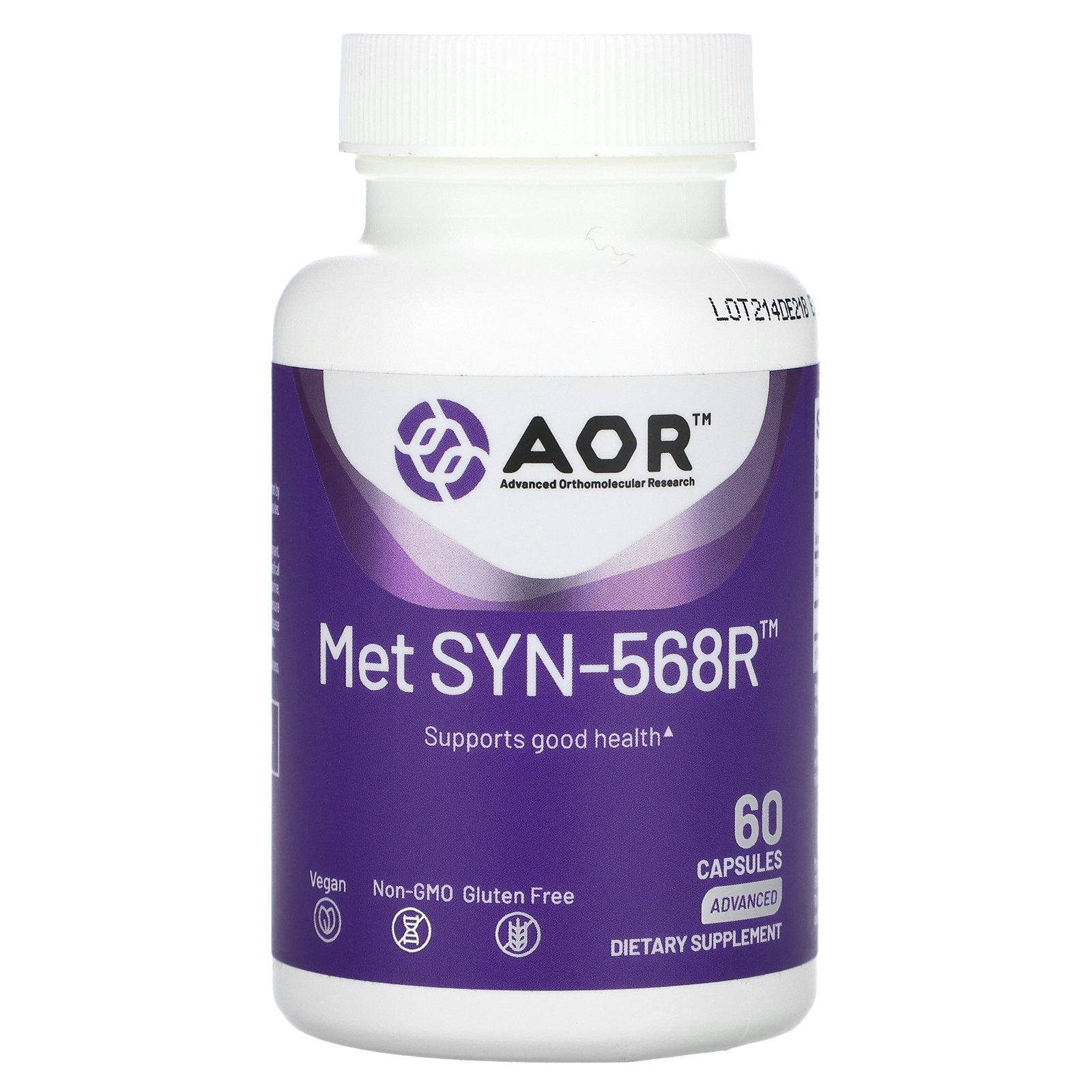 Advanced Orthomolecular Research AOR, Met SYN-568R, 60  Capsules