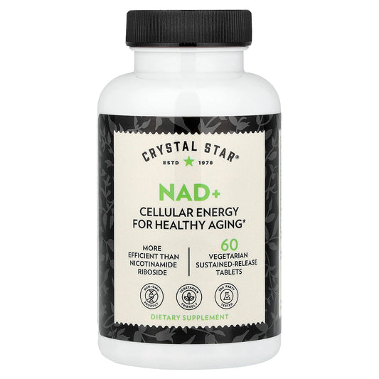 Crystal Star, NAD+, 60 Vegetarian Sustained-Release Tablets