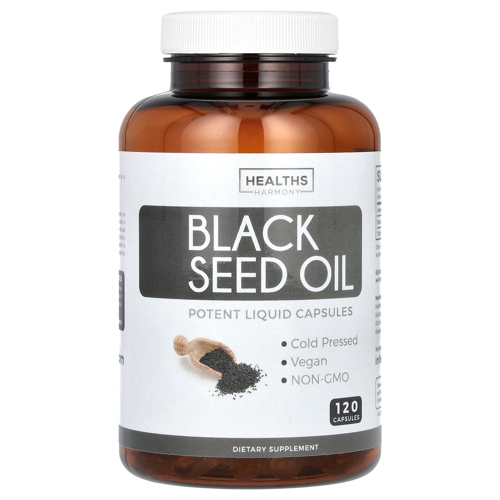 Healths Harmony, Black Seed Oil, 120 Capsules (500 mg per Capsule)