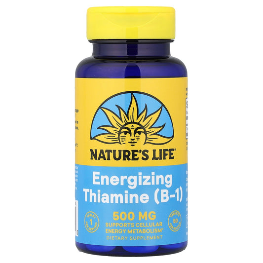 Nature's Life, Energizing Thiamine (B-1), 500 mg, 50 Tablets