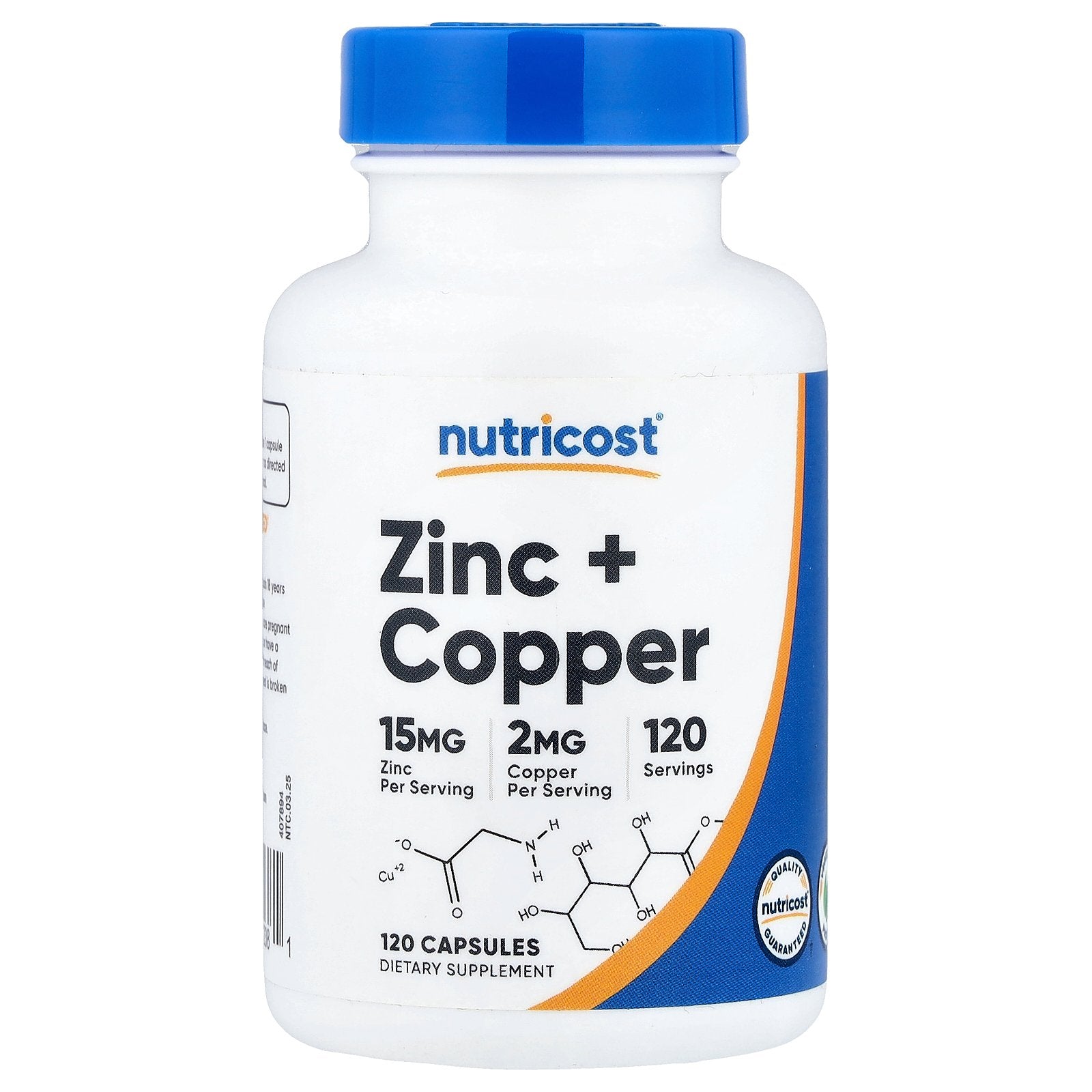 Nutricost, Zinc + Copper, 120 Capsules