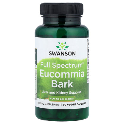 Swanson, Full Spectrum® Eucommia Bark, 400 mg, 60 Veggie Capsules