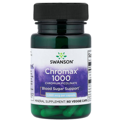 Swanson, Chromax® 1000, Chromium Picolinate, 1,000 mcg, 60 Veggie Caps