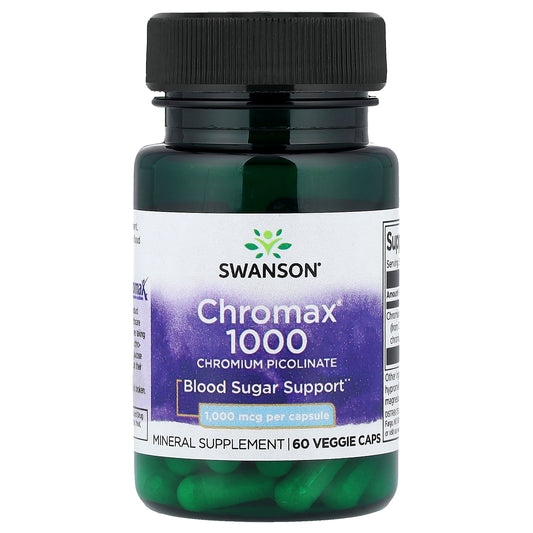 Swanson, Chromax® 1000, Chromium Picolinate, 1,000 mcg, 60 Veggie Caps