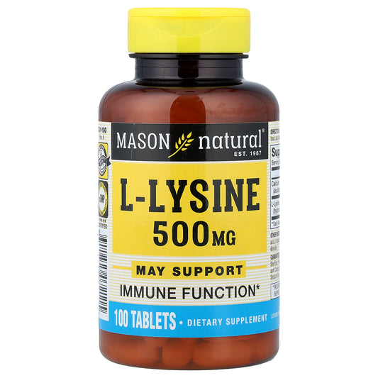 Mason Natural, L-Lysine, 100 Tablets