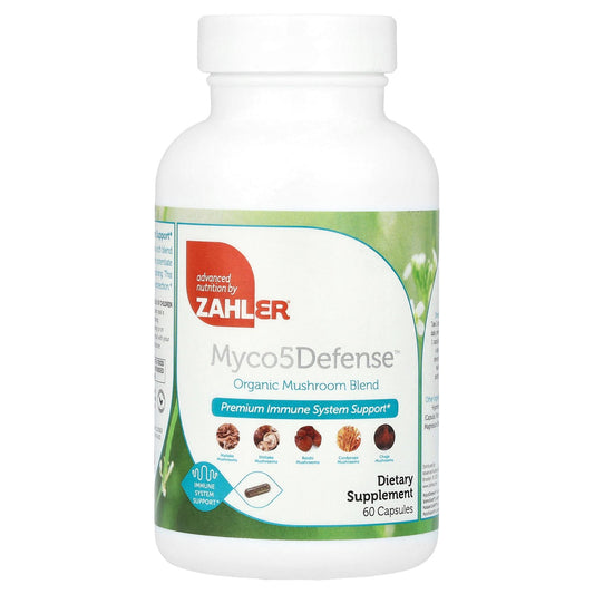 Zahler, Myco5Defense™, Organic Mushroom Blend , 60 capsules