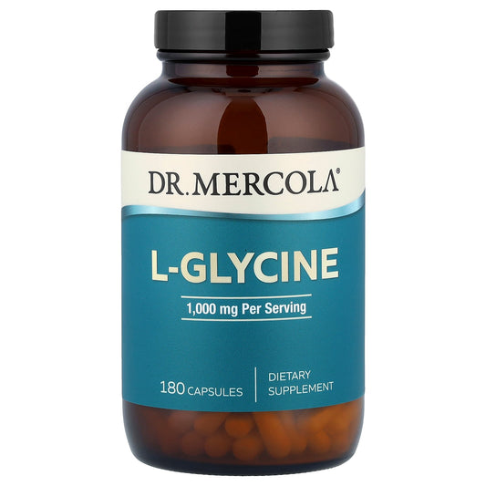Dr. Mercola, L-Glycine, 180 Capsules (500 mg per Capsule)