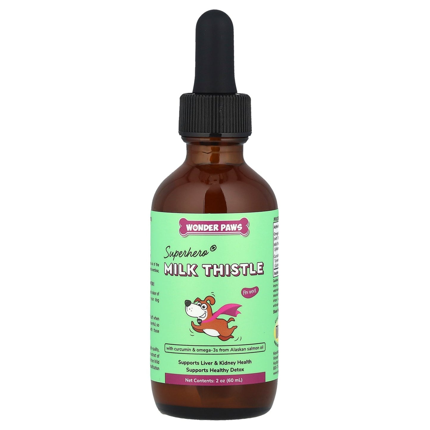Wonder Paws, Superhero®, Milk Thistle, For Dogs, 2 oz (60 ml)