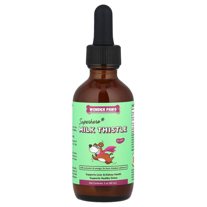Wonder Paws, Superhero®, Milk Thistle, For Dogs, 2 oz (60 ml)