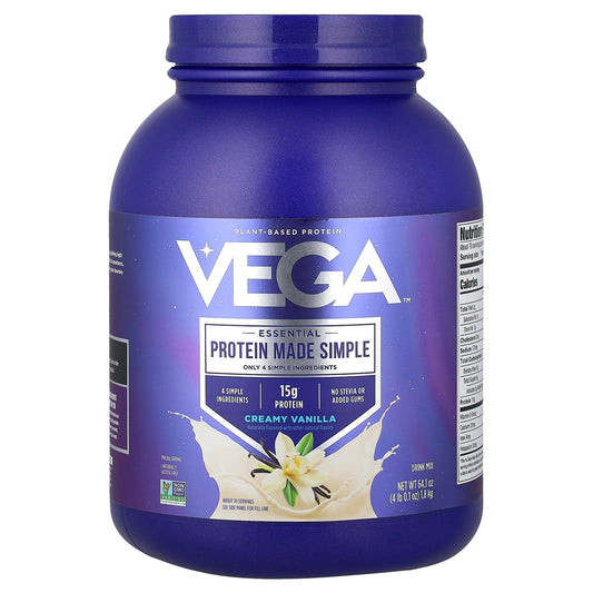 Vega, Plant Based Protein, Creamy Vanilla, 4 lb 0.1 oz (1.8 kg)