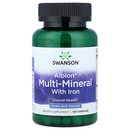 Swanson, Albion® Multi-Mineral with Iron, 120 Capsules