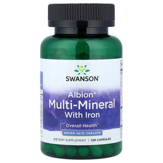 Swanson, Albion® Multi-Mineral with Iron, 120 Capsules