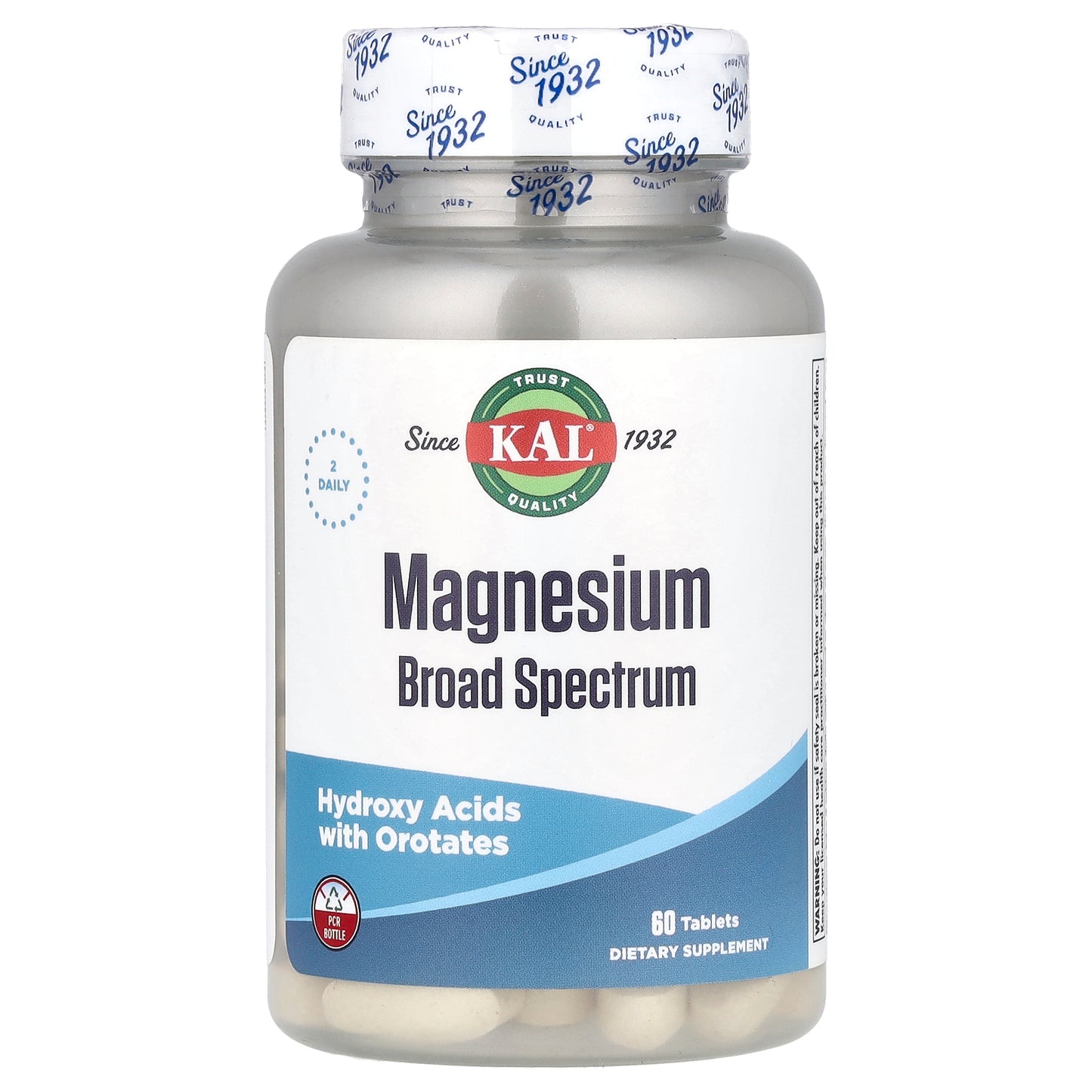 KAL, Magnesium Broad Spectrum, 400 mg, 60 Tablets (200 mg per Tablet)