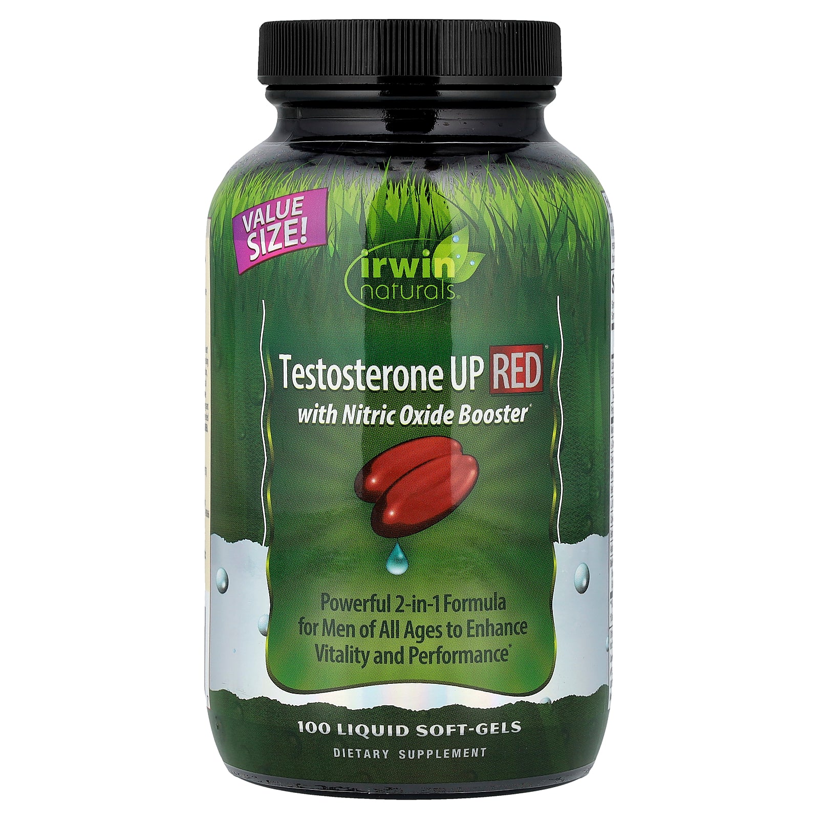 Irwin Naturals, Testosterone UP Red® with Nitric Oxide Booster, 100 Liquid Soft-Gels