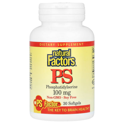 Natural Factors, PS, Phosphatidylserine, 100 mg, 30 Softgels