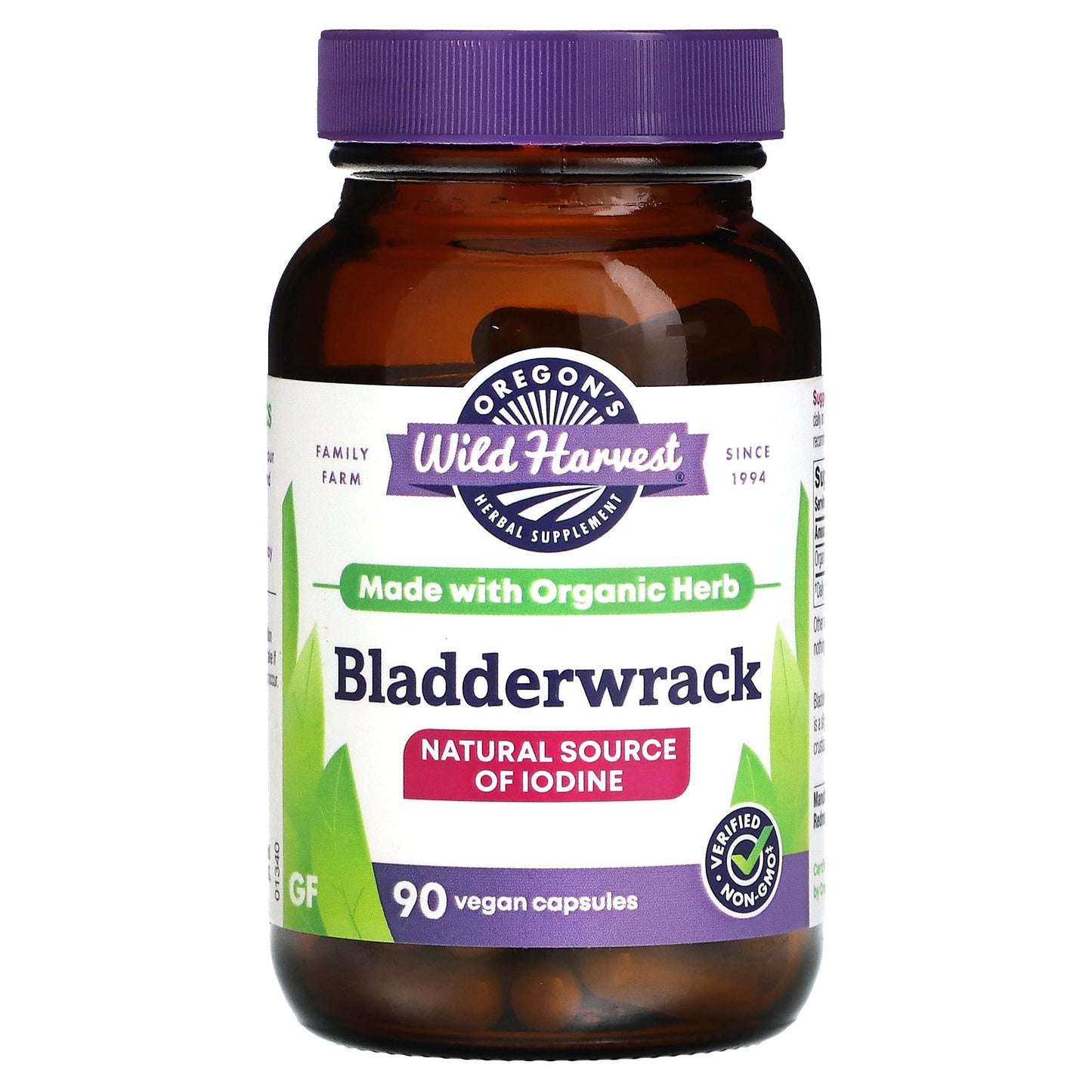 Oregon's Wild Harvest, Bladderwrack, 90 Vegan Capsules