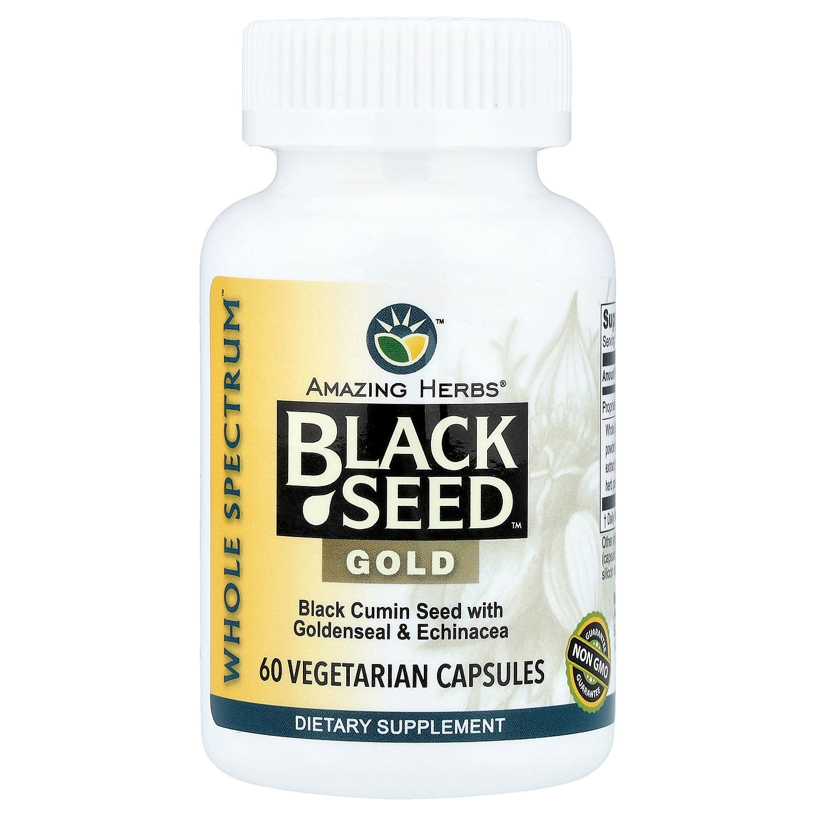 Amazing Herbs, Black Seed™, Gold, 60 Vegetarian Capsules