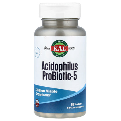 KAL, Acidophilus ProBiotic-5, 60 VegCaps