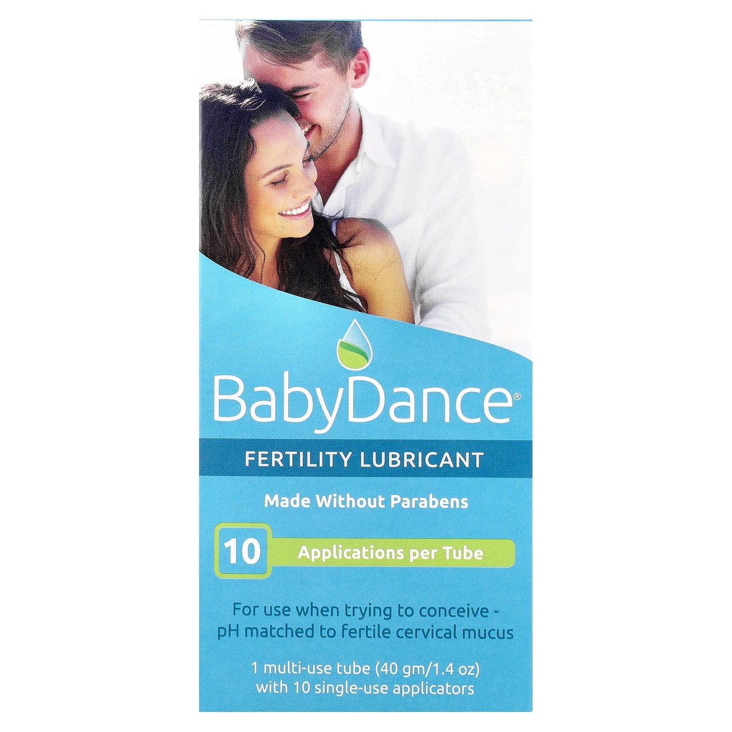 Fairhaven Health, Baby Dance, Fertility Lubricant, 1 Multi-Use Tube with 10 Single-Use Applicators
