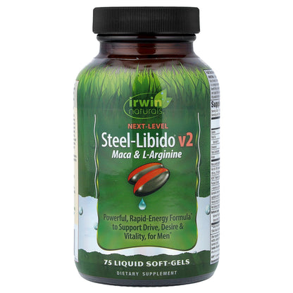 Irwin Naturals, Steel-Libido® V2, Maca & L-Arginine, 75 Liquid Soft-Gels
