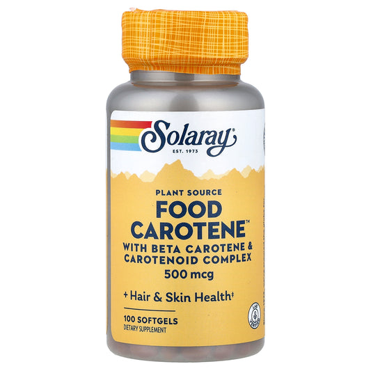 Solaray, Food Carotene™, 500 mcg, 100 Softgels