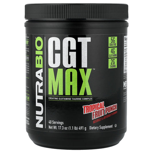 NutraBio, CGT MAX™, Tropical Fruit Punch, 1.1 lb (491 g)