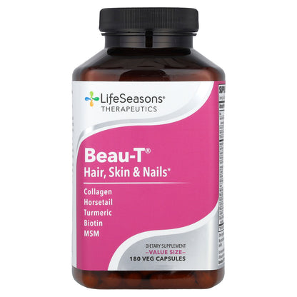 LifeSeasons, Therapeutics, Beau-T®, Hair, Skin & Nails, 180 Veg Capsules