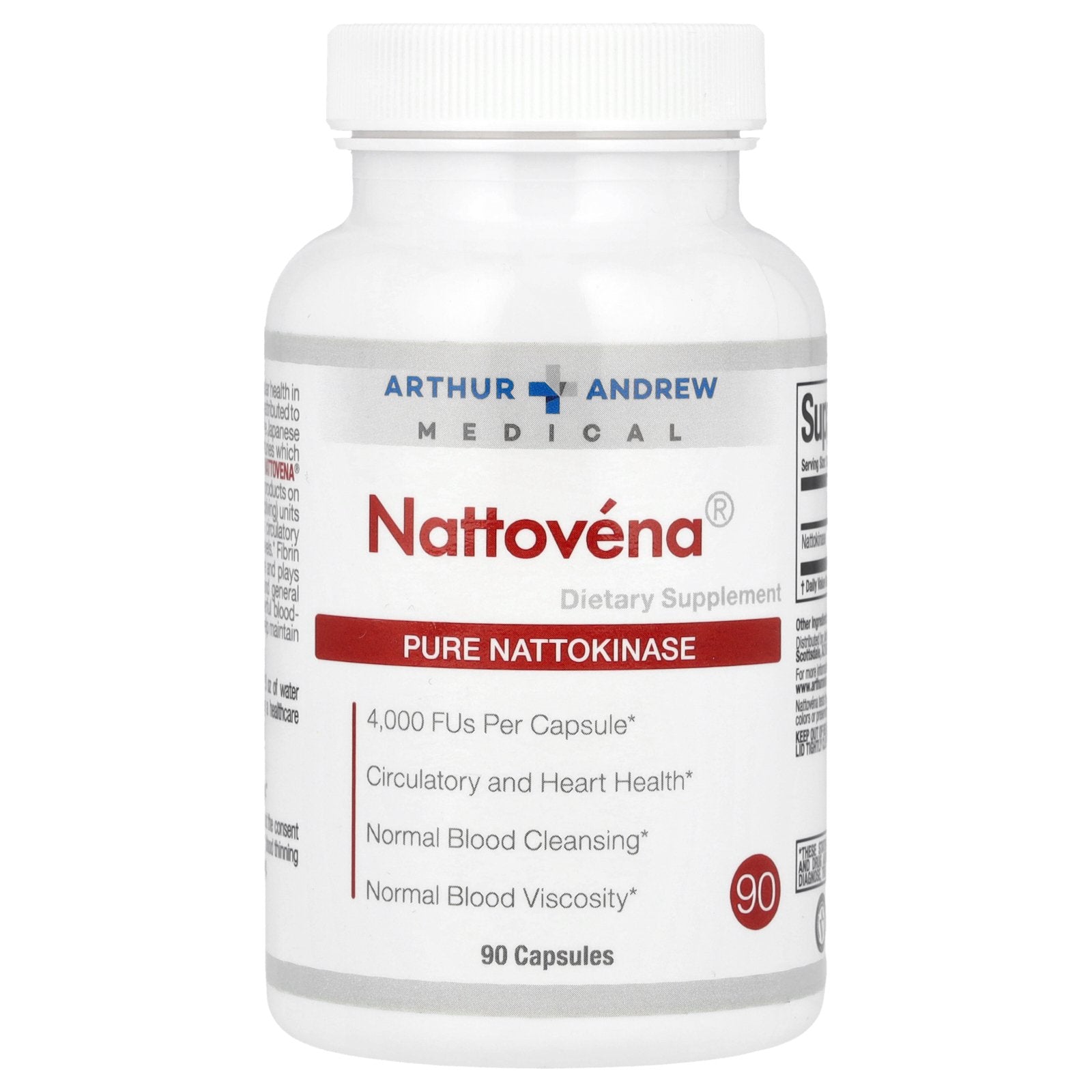 Arthur Andrew Medical, Nattovena®, Pure Nattokinase, 4,000 FU, 90 Capsules