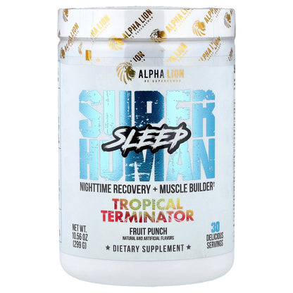 ALPHA LION, SuperHuman Sleep, Tropical Terminator, Fruit Punch, 10.56 oz (299 g)