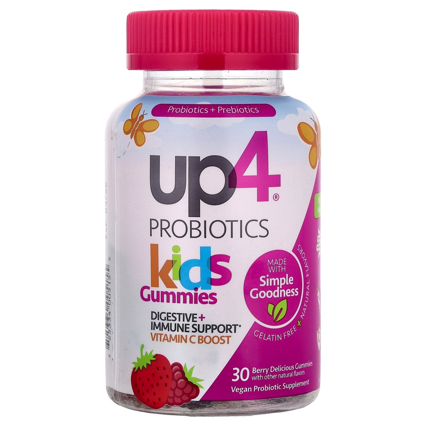 up4, Probiotics Kids Gummies, Berry Delicious, 30 Gummies