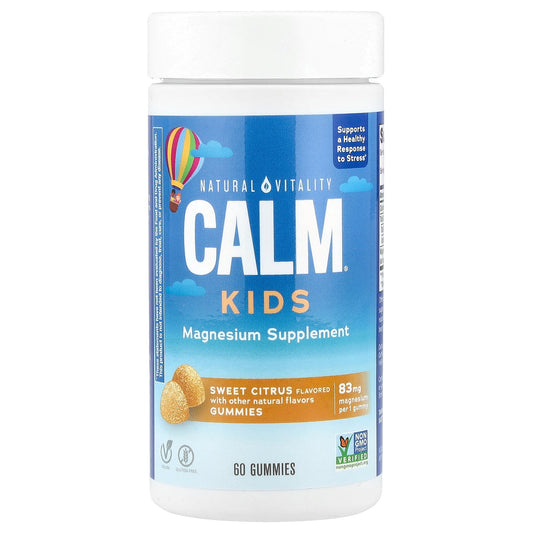Natural Vitality, CALM® Kids Gummies, Sweet Citrus, 83 mg, 60 Gummies