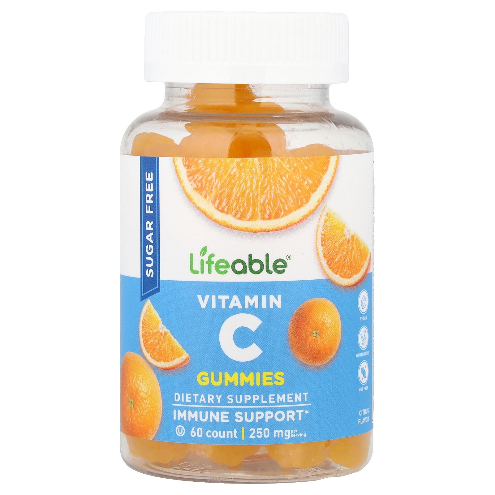 Lifeable, Vitamin C Gummies, Citrus, 60 Gummies (125 mg per Gummy)