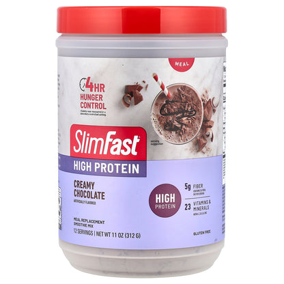 SlimFast, High Protein, Meal Replacement Smoothie Mix, Creamy Chocolate, 11 oz (312 g)