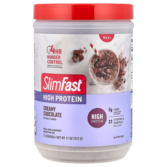SlimFast, High Protein, Meal Replacement Smoothie Mix, Creamy Chocolate, 11 oz (312 g)
