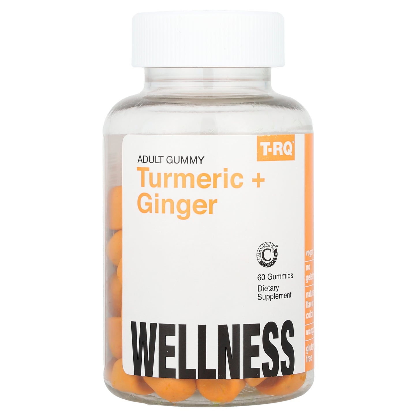 T-RQ, Adult Gummy, Turmeric + Ginger, 60 Gummies