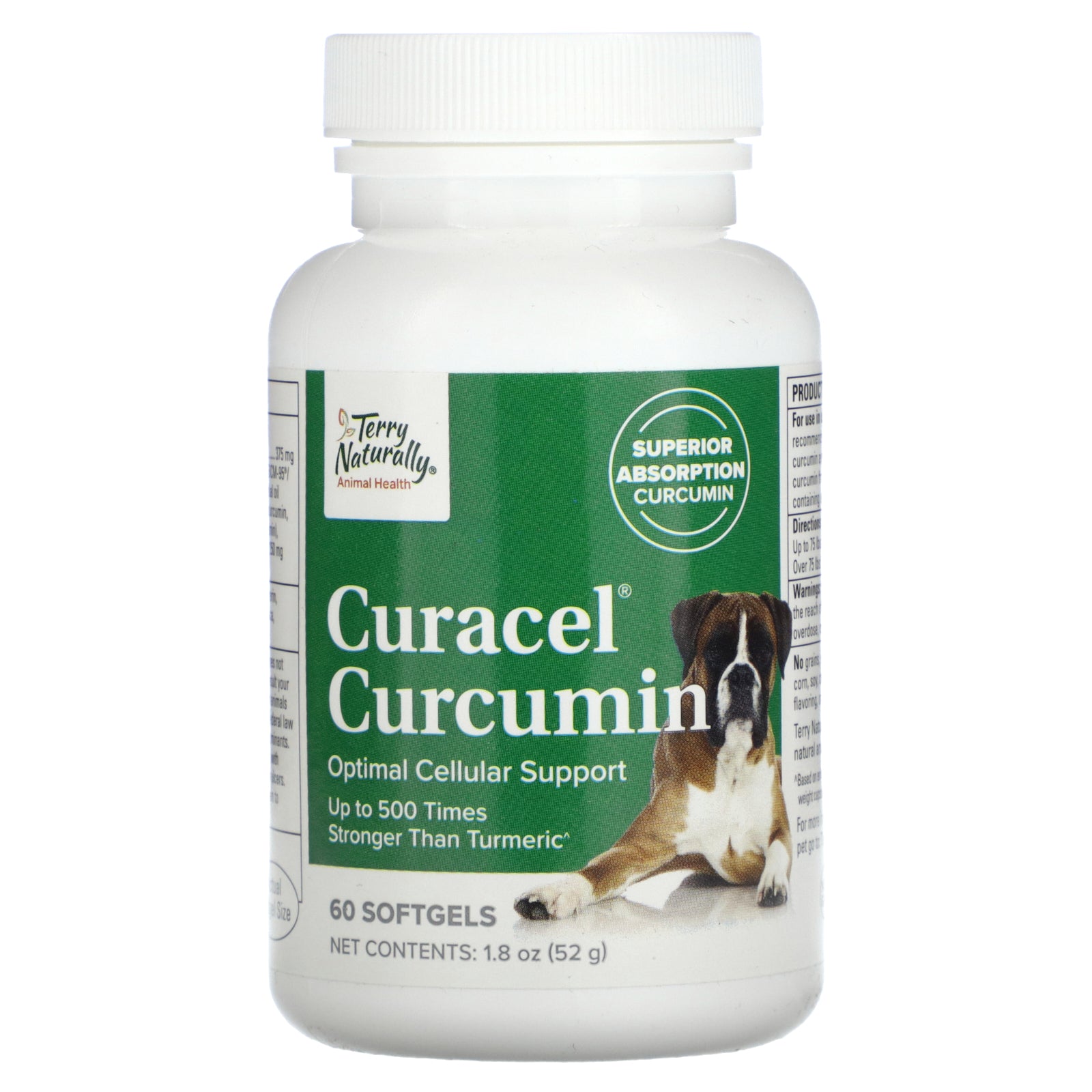 Terry Naturally, Curacel Curcumin, Optimal Cellular Support, For Dogs, 60 Softgels