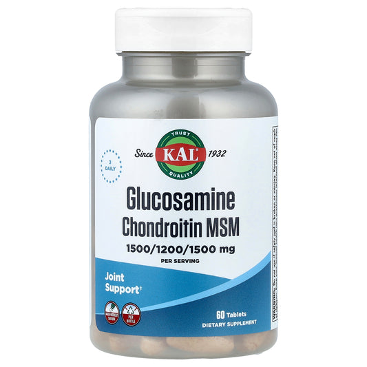 KAL, Glucosamine Chondroitin MSM, 60 Tablets