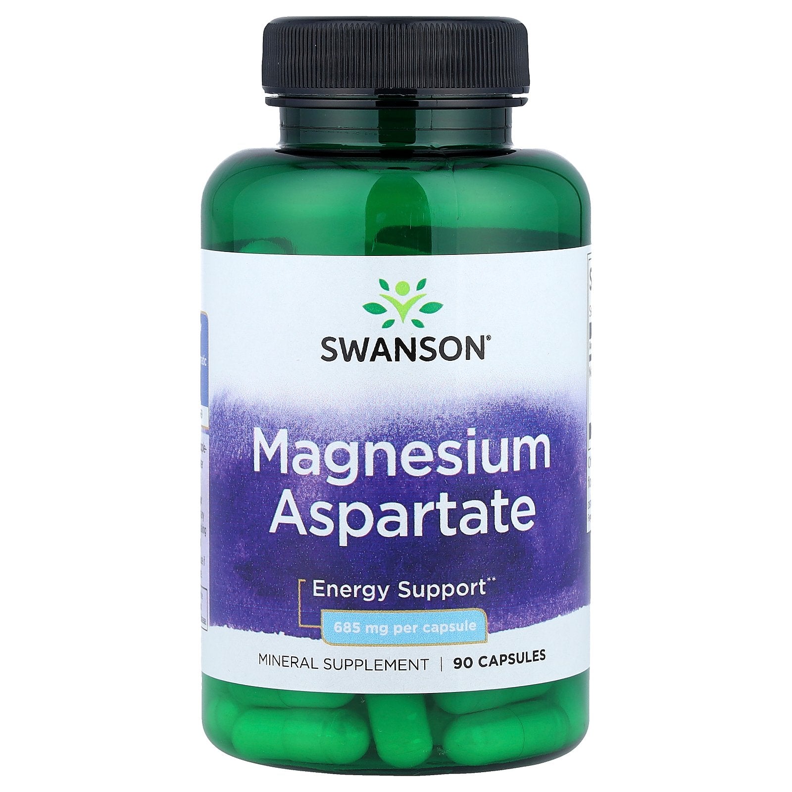 Swanson, Magnesium Aspartate, 685 mg, 90 Capsules