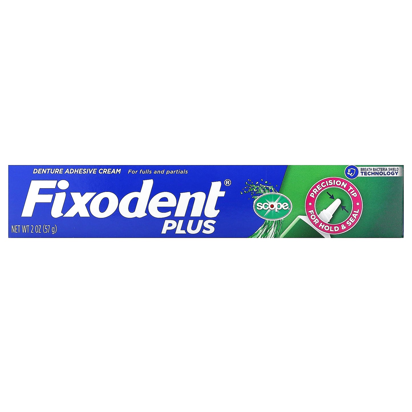 Fixodent, Plus, Dental Adhesive Cream, Scope, 2 oz (57 g)