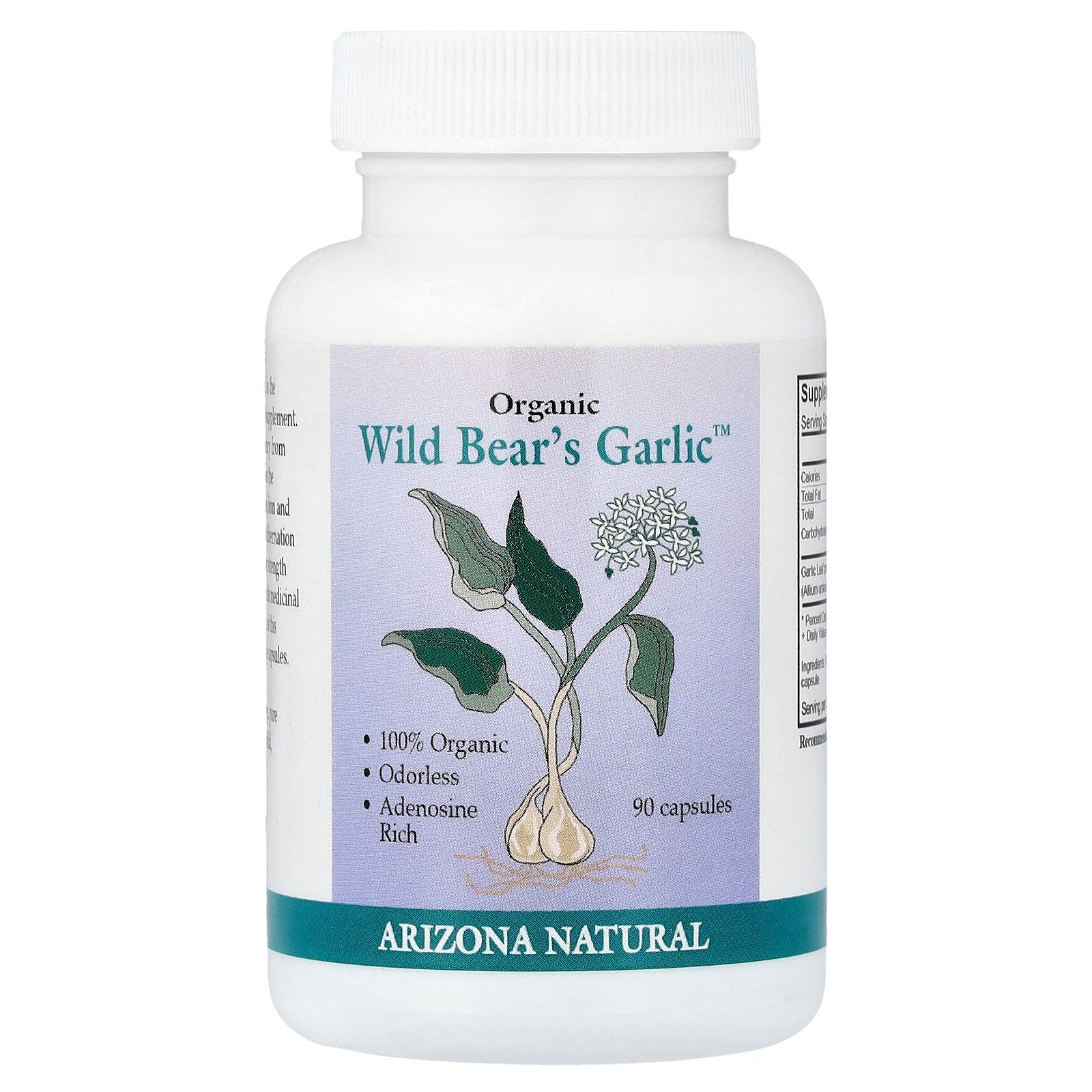Arizona Natural, Organic Wild Bear´s Garlic™, 90 Capsules (117 mg per Capsule)