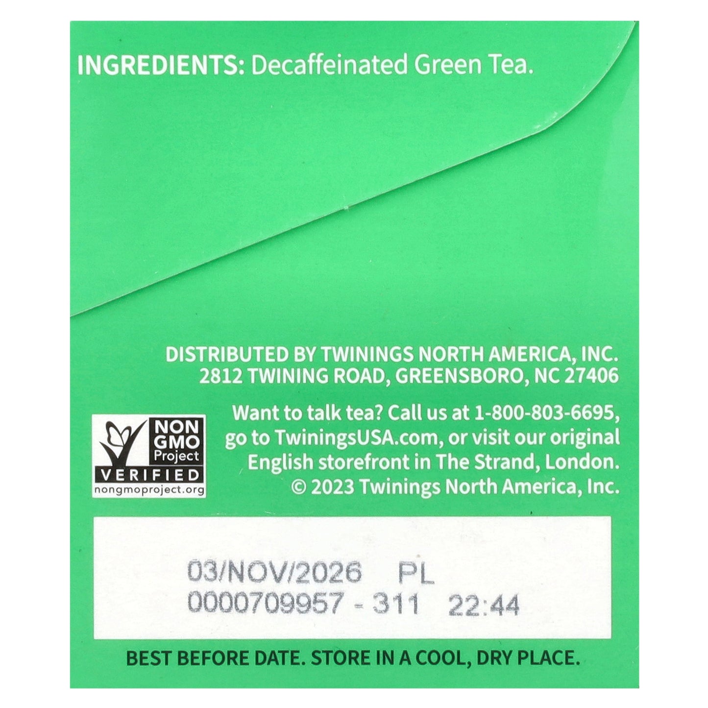 Twinings, Green Tea, Decaffeinated, 20 Tea Bags, 1.41 oz (40 g)