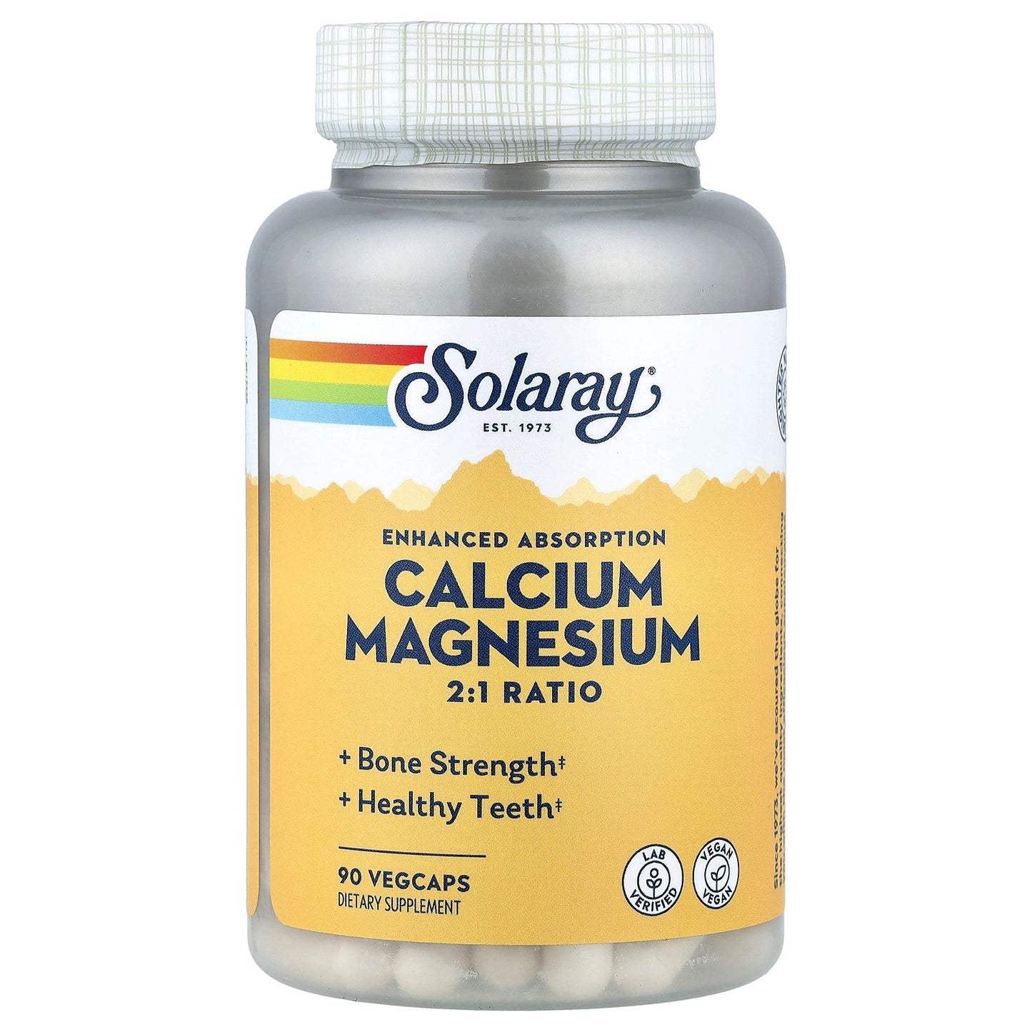 Solaray, Enhanced Absorption Calcium Magnesium, 90 VegCaps