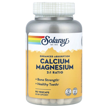 Solaray, Enhanced Absorption Calcium Magnesium, 90 VegCaps